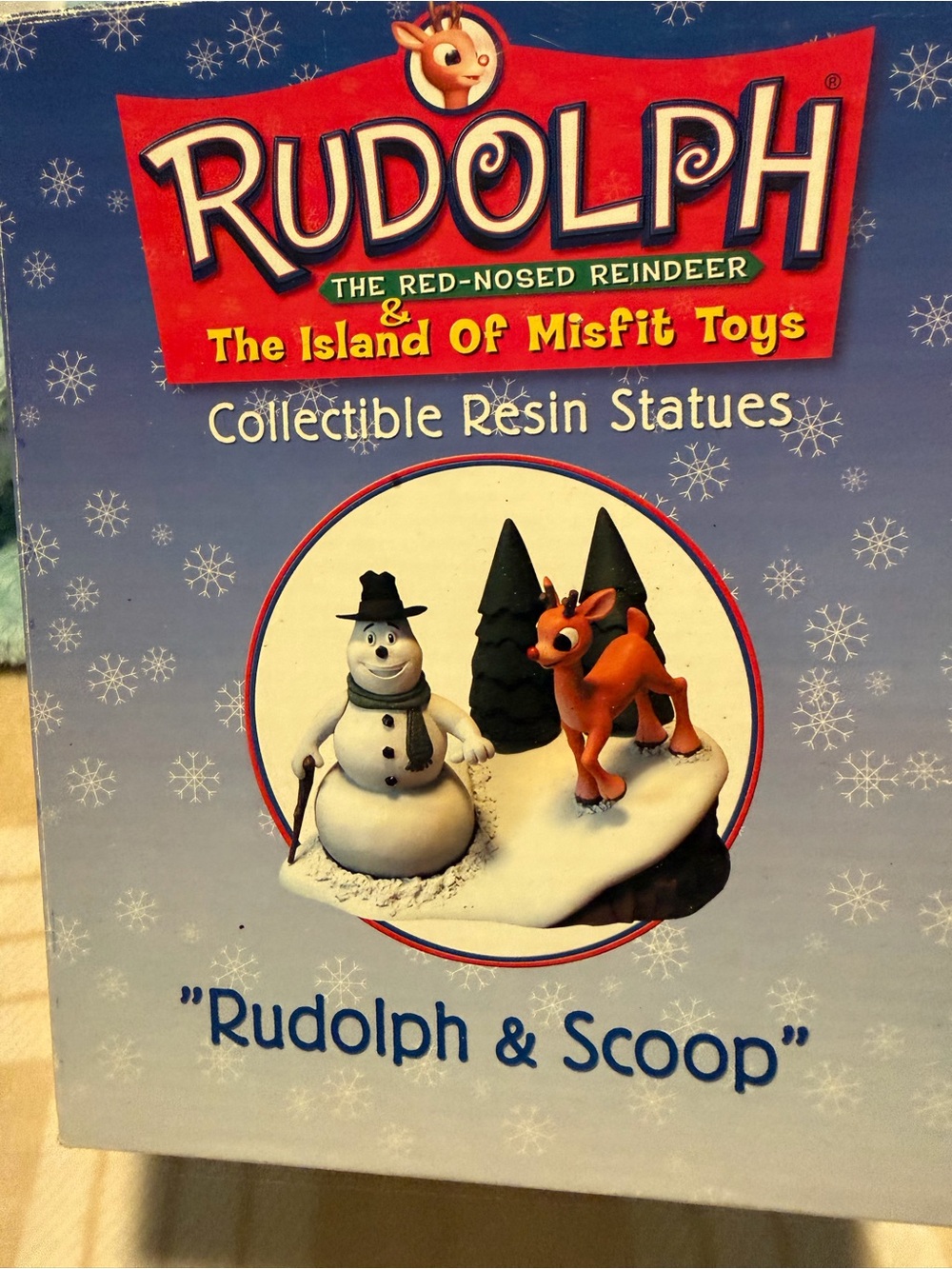 2001 Rudolph & Scoop Collectible Resin Statue - Rudolph Red-Nosed Reindeer